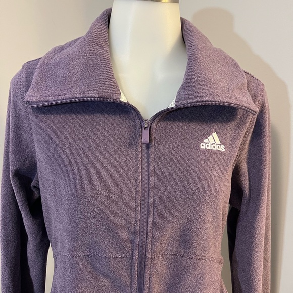 Adidas Purple Sweatshirt with High Collar and Full Zip - Picture 3 of 16